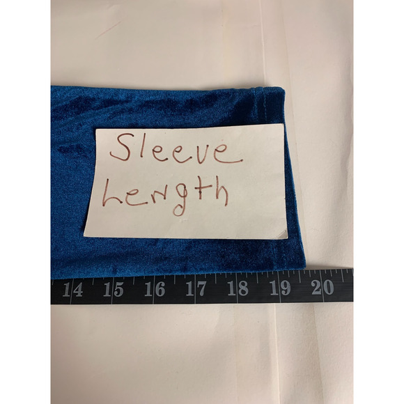 Dress Velvet Glam Pinup Sheath Holiday Party Dance Timeless Womens Size XL Blue - Picture 7 of 10